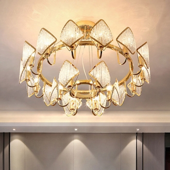 Đèn chùm pha lê nghệ thuật trang trí nội thất chung cư DC 043