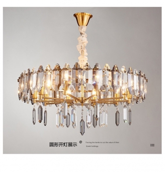 Đèn chùm pha lê nhập khẩu trang trí nội thất chung cư DC 063