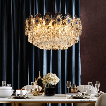 Đèn chùm pha lê nhập khẩu trang trí nội thất biệt thự DC 068