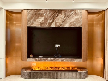 Lò sưởi điện trang trí theo thiết kế hiện đại, tiết kiệm không gian