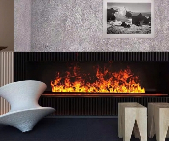 Hình ảnh thực tế thi công lò sưởi trang trí 3D, 4D ấn tượng nhất 2025